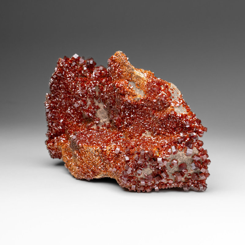Vanadinite Crystal Cluster On Matrix From Morocco (7.5 Lbs)