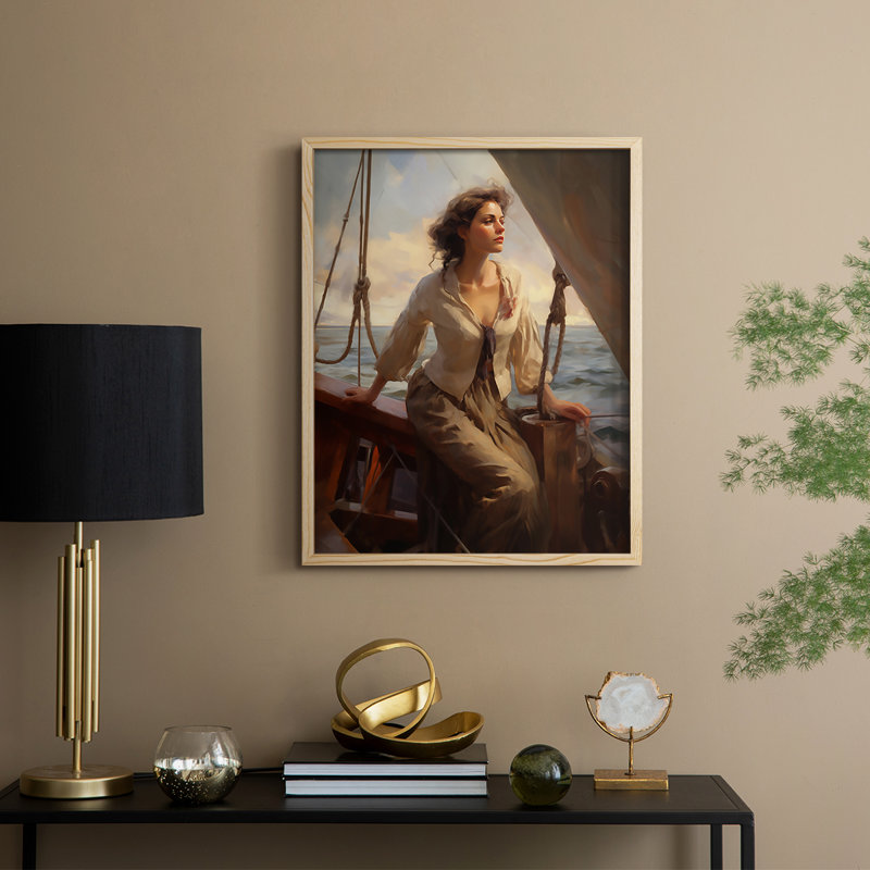 Reproduction encadrée WOMEN Series CDLxxx - bois massif, Naturel, H 11 po x l 9 po