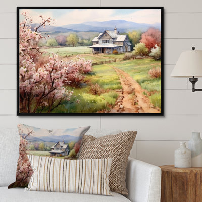 «Apple Blossom Petals at the Farm III», reproduction sur toile