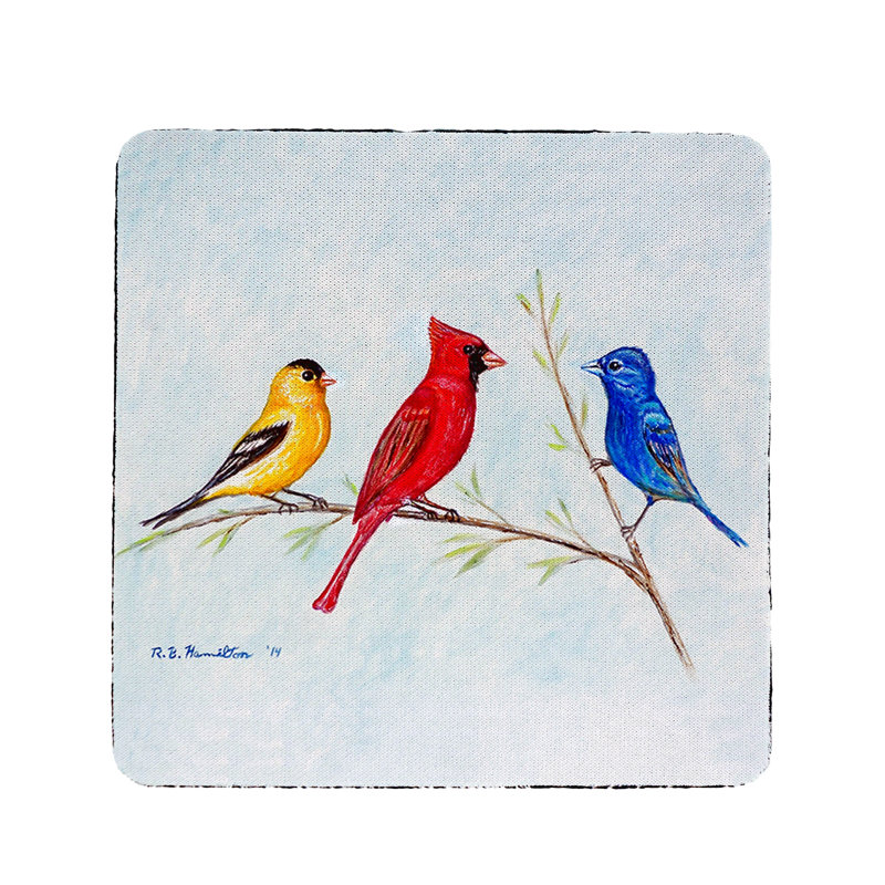 Sous-verre à trois oiseaux Meserve
