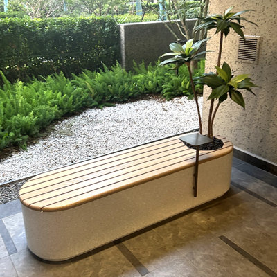 Outdoor Planter Bench for Malls, Restaurants