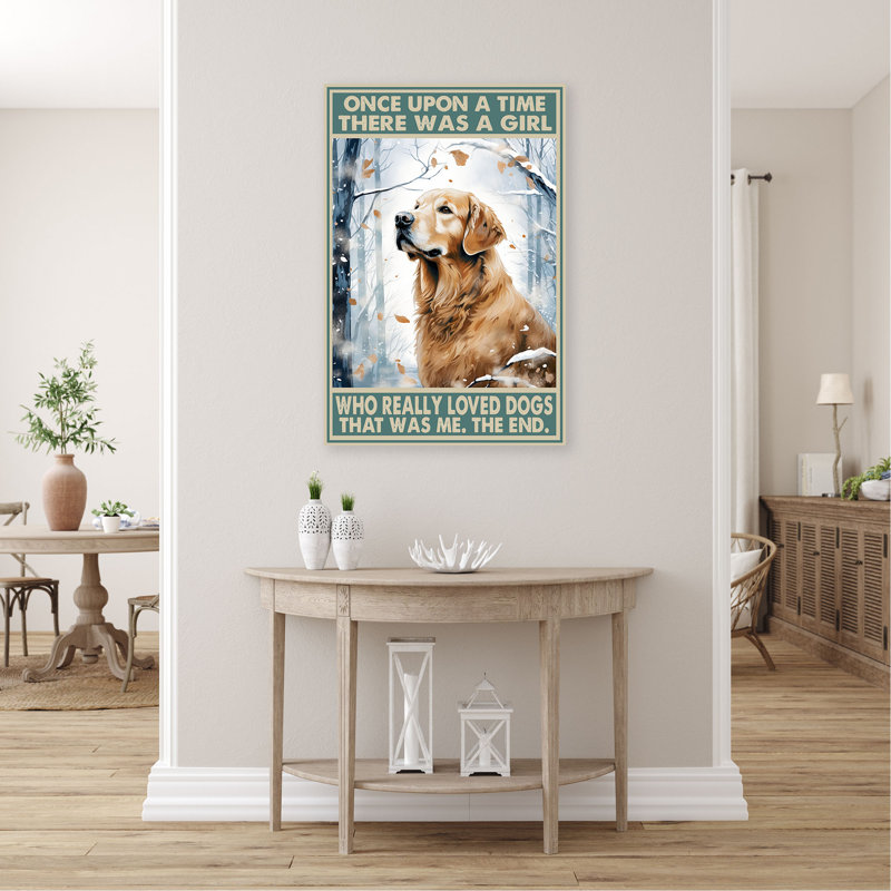 Une fille qui aimait les chiens, toile tendue sur toile, H 14 po x l 11 po x P 2 po