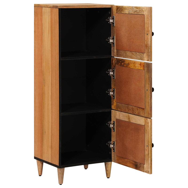  Highboard With Storage With Door Solid Mango Wood Sideboard Unit Modern