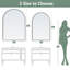 Arched Vanity/Bathroom Mirror with Aluminum Frame & Shatterproof Glass-114726737-114726738