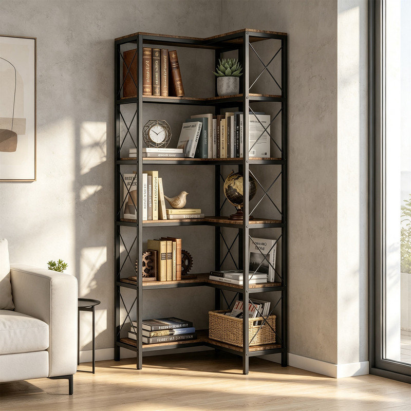 60cm W Metal Bookcase, 167 cm H x 60 cm W x 60 cm D x