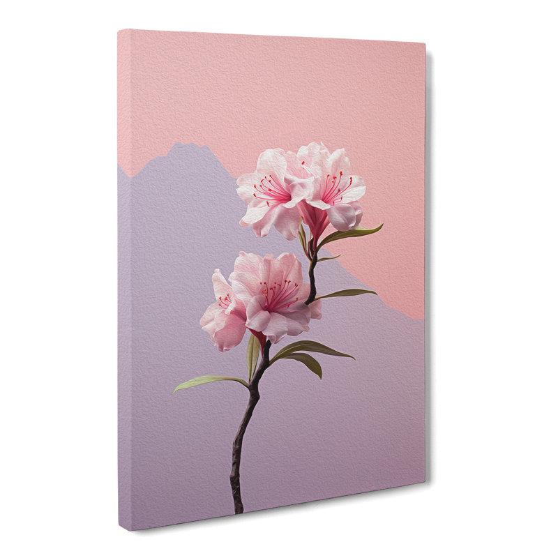 Rhododendron Minimalism - Wrapped Canvas, 50cm H x 35cm W x 3cm D