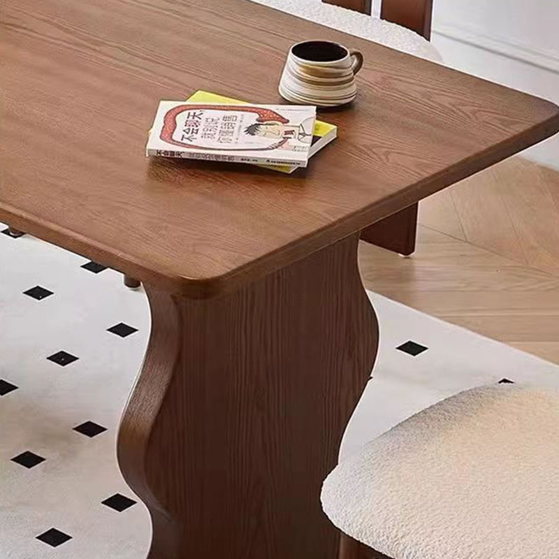 Kairis Ash Solid Wood Dining Table, 29.52"H x 55.11"L x 31.49"W