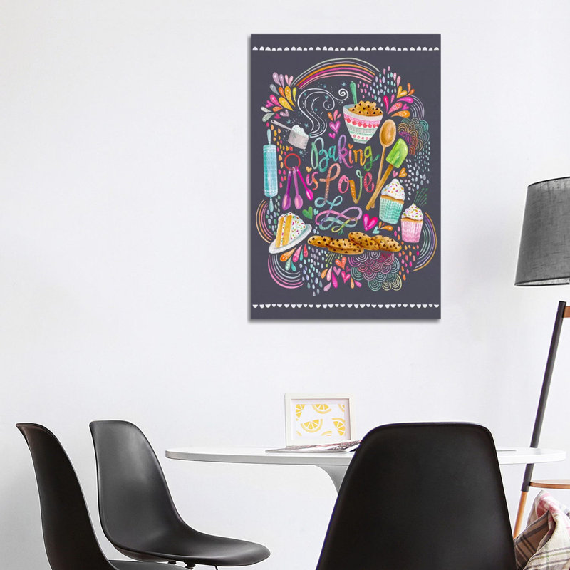 Baking Is Love 1 Piece Wrapped Canvas Painting, 101.6 cm H x 66.04 cm W x 3.175 cm D