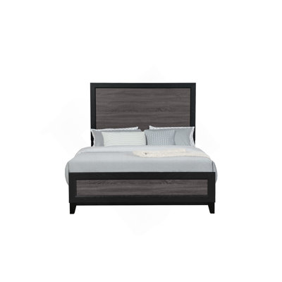 Soluto Grey And Black Bed