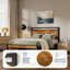 Structure de lit plateforme en métal robuste pour matelas grand, assemblage facile avec tête et pied de lit, support silencieux antidérapant, aucun sommier requis, espace de rangement sous le lit, look moderne