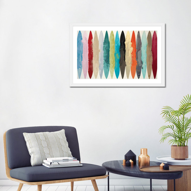 « EBB & Flow » par Randy Hibberd-impression, Papier encadré blanc, Blanc, H 24 po x l 32 po x P 1 po