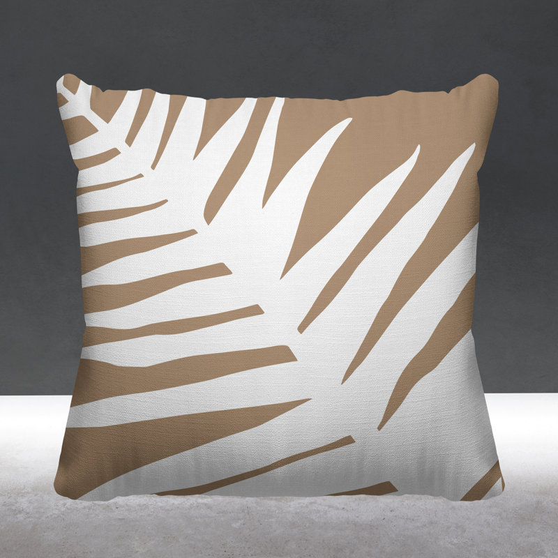 Coussin décoratif intérieur / extérieur Nash, Beige, L 19 po x H 19 po