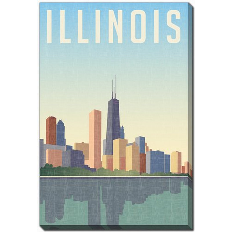 Affiche de l'Illinois State, H 28 po x l 22 po