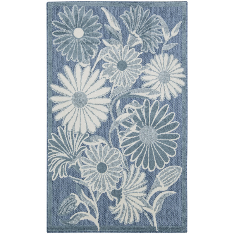 Shila Floral Indoor/Outdoor Area Rug, Rectangle 2'8" x 4'