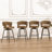 28" Technical Leather Woven Bar Stool Set Of 2-763127918-763127917