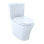 Toilette TOTO Aquia IV WASHLET + deux pièces à double chasse allongée 1,28 et 0,9 GPF avec CEFIONTECT, coton blanc - MS446124CEMGN # 01