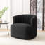 Fauteuil demi-tonneau pivotant rembourré Musaab-1129483439