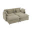 Canapé modulaire rembourré en L 75,6 po avec poches de rangement latérales pour le salon-1930011505
