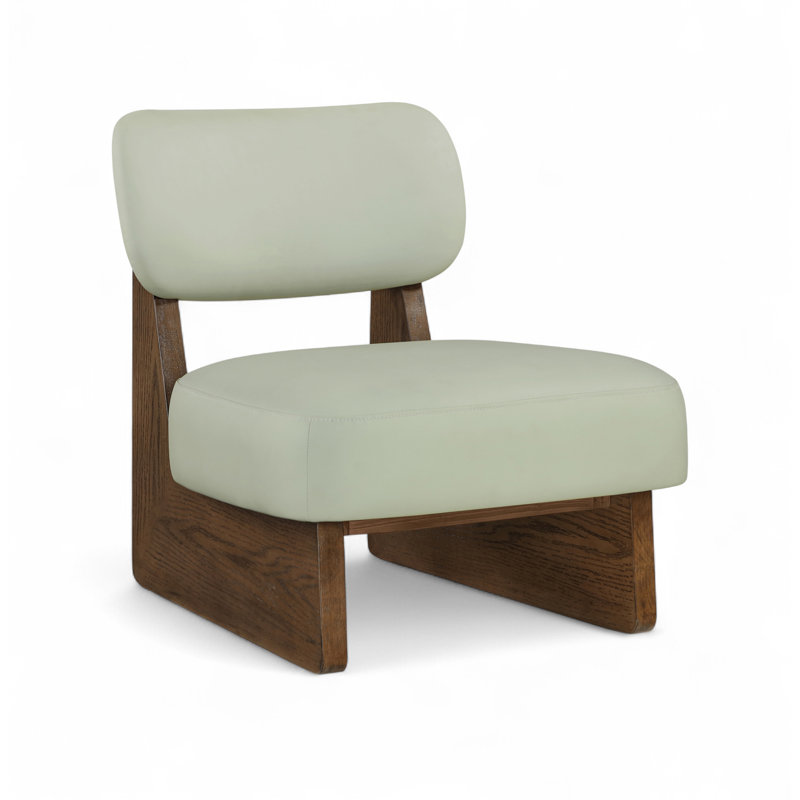 Chaise d'appoint rembourrée en tissu texturé Vetra Lystra, Cream Linen Textured Fabric, Brun