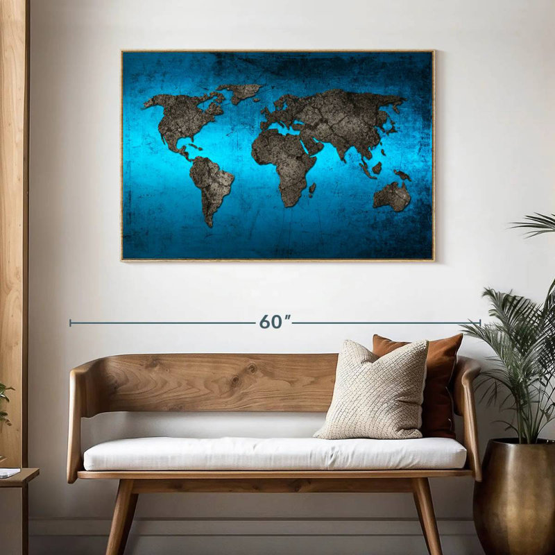Ocean World Luro, Cadre flottant en bois naturel, 46 po x 31 po