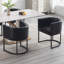 Chaise rembourrée en similicuir avec accoudoirs-1349986817-1349986820