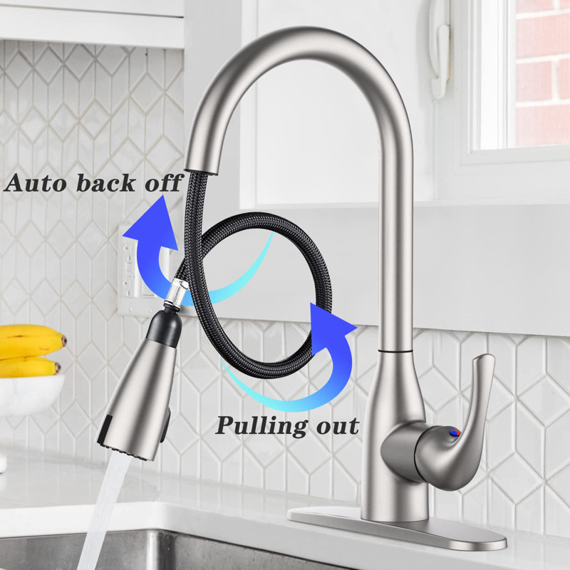 Babevy Pull Down Touchless Kitchen Faucet