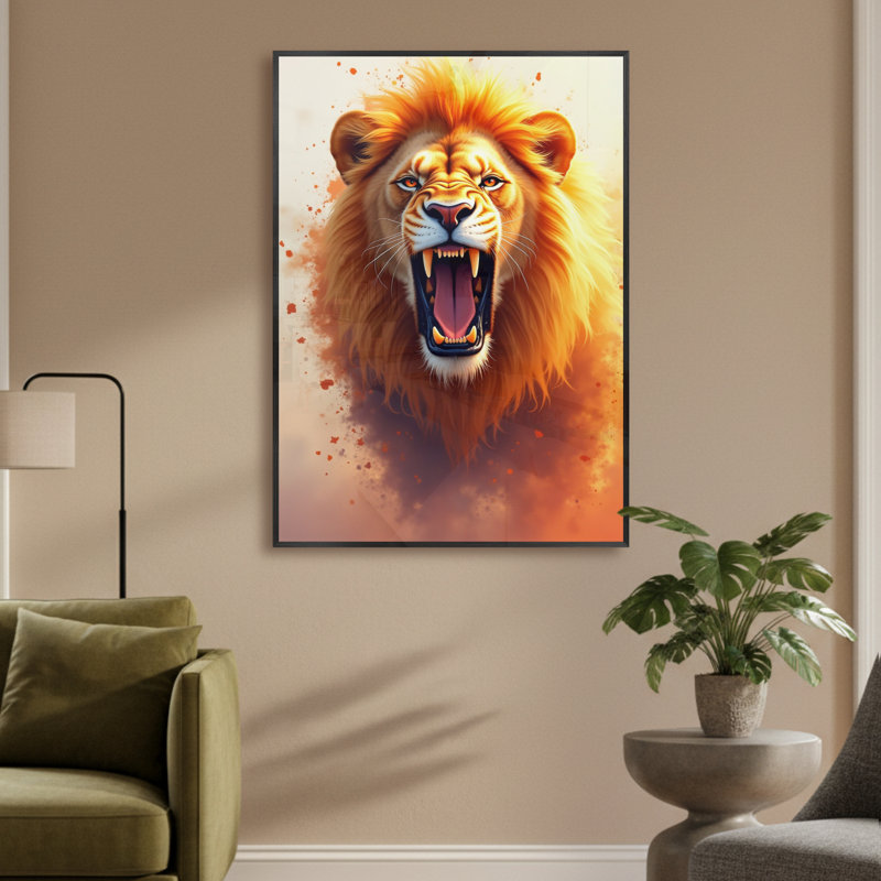 Single Picture Frame LED Illuminated Wall Art Wall Art on Glass / Aluminium, 60cm H x 50cm W