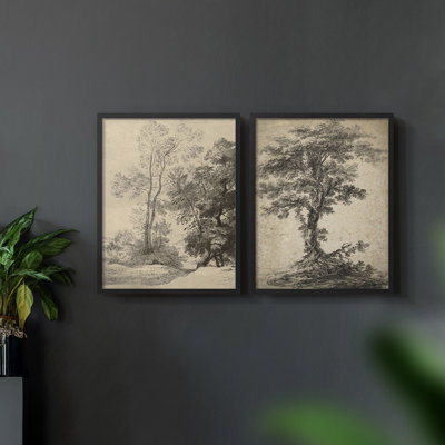 "Croquis rétro I", 2 pièces
