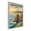 Trefor Sea Stacks, Wales - Romantic Coastal Travel Poster of Rugged Cliffs. Giclee Print on Wrapped Canvas. Wall Art, Home Decor - Natural Landmarks, Wales 1 Piece Wrapped Canvas Wall Art-905403932
