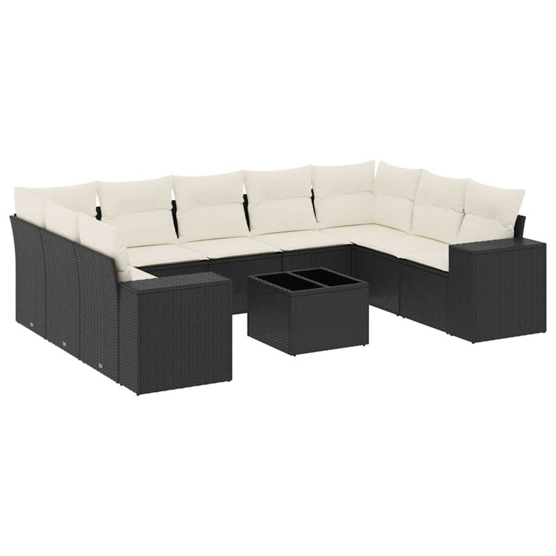 Grand canapé modulaire en rotin PE Vidaxl
