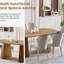 Wooden Dining Table, Flexible And Extendable, Multi-Functional And Space-Saving, Fashionable Oval Design And Slatted Table Legs, Tea Table Or Office Desk, Beautiful And Practical