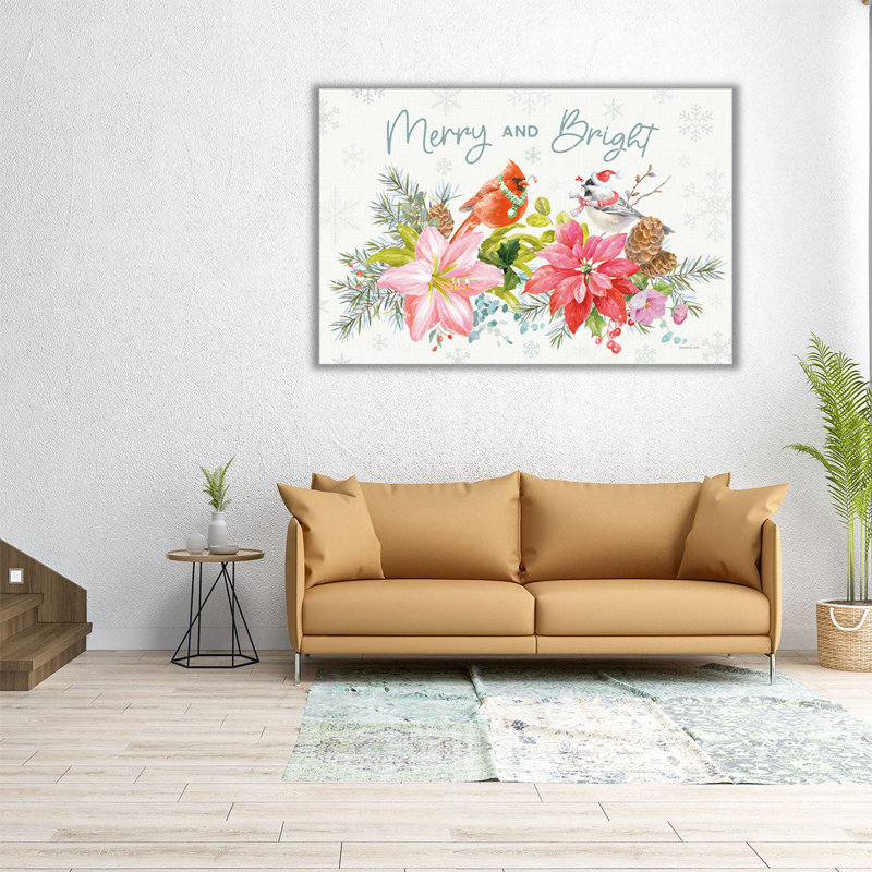 «Happy Holidays I», reproduction d'art sur toile, H 24 po x l 36 po