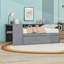 Lit de jour en bois avec tablettes et bureau et 2 tiroirs-457395988-457395989