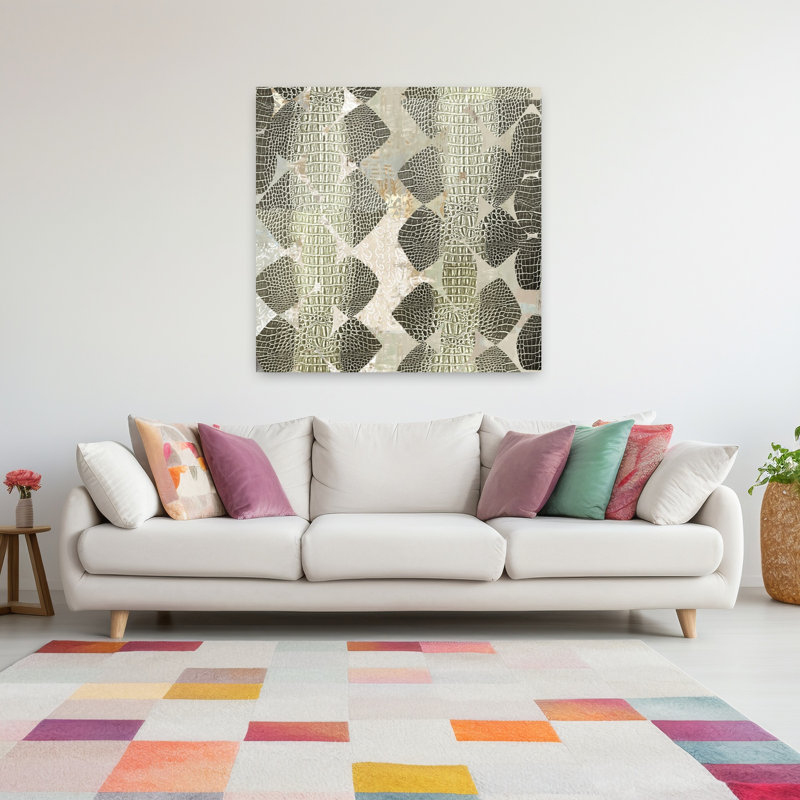 Python Abstract Contemporary Geometric Art, 48" H x 48" W
