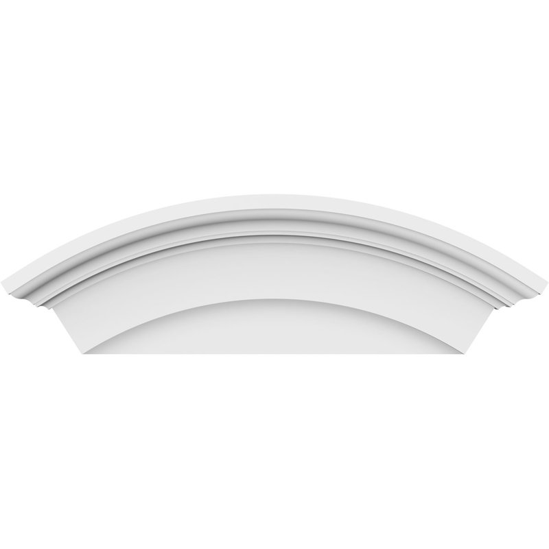 Fronton arqué en PVC de qualité architecturale, H 10 po x l 24 po x P 2 3/4 po