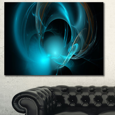 « blue fractal galactic nebula », reproduction d’impression sur toile