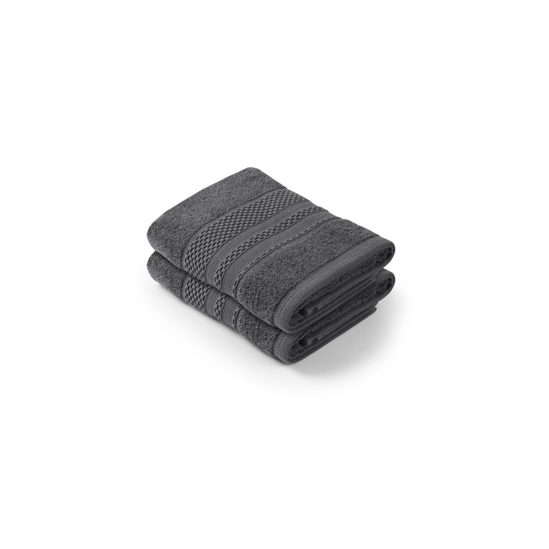 Ensemble de serviettes à main (2 pièces), Anthracite