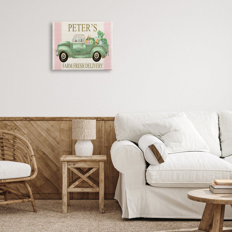 «Farm Fresh Livraison Sign», par Rust Art, Toile tendue, H 16 po x l 20 po x P 1,5 po