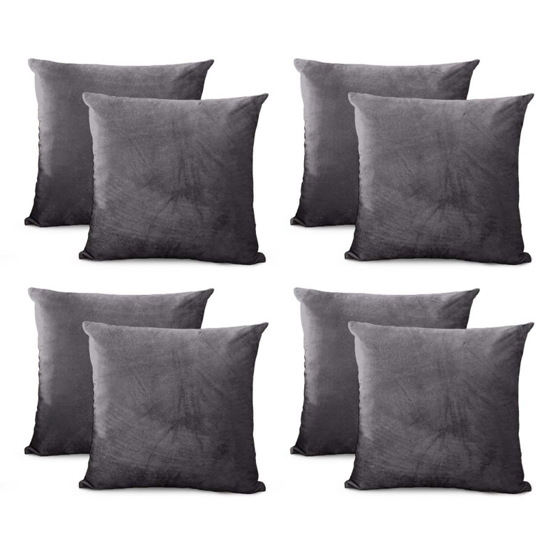 Aldino Square Throw Cushion Pad, Charcoal