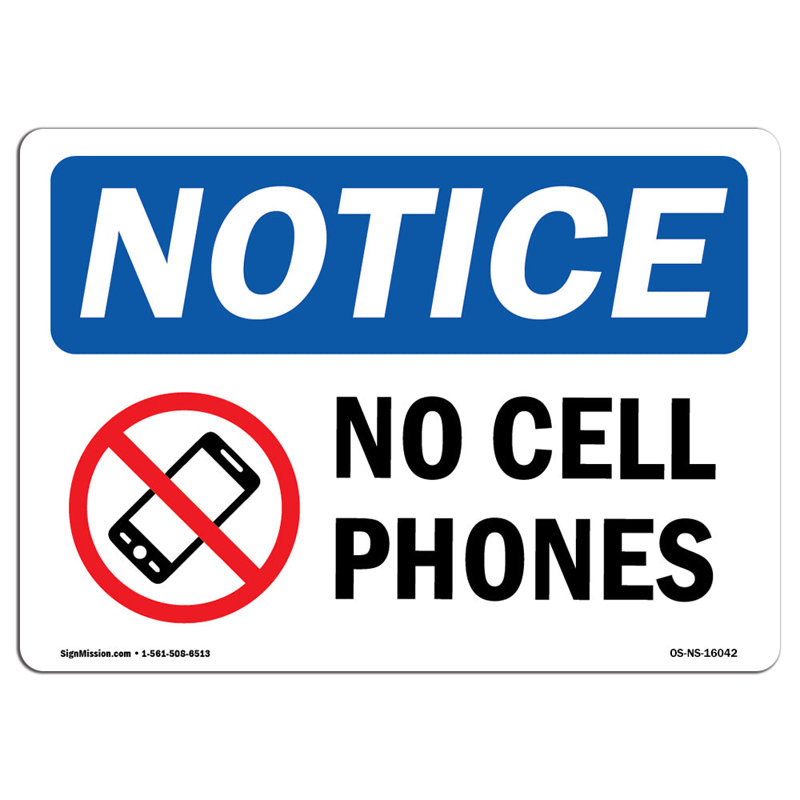Avis - Signe «No Cell Phones»