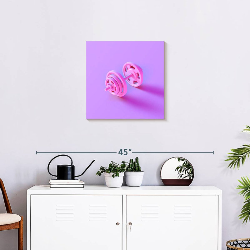 Haltère rose Senne, H 20 po x l 20 po