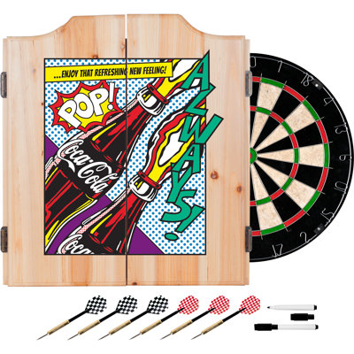 Trademark Global Bristle Dartboard and Cabinet Set (Darts Included)