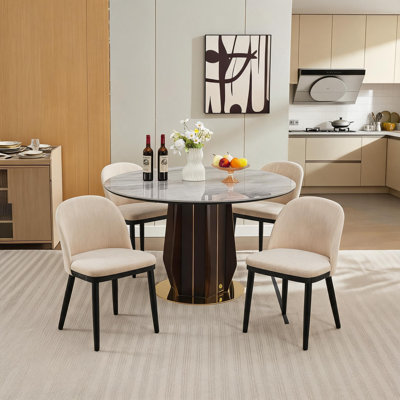 Set of 4 Modern Upholstered Dining Chairs
