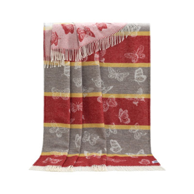 Butterfly Stripe Recycled Merino Wool Throw