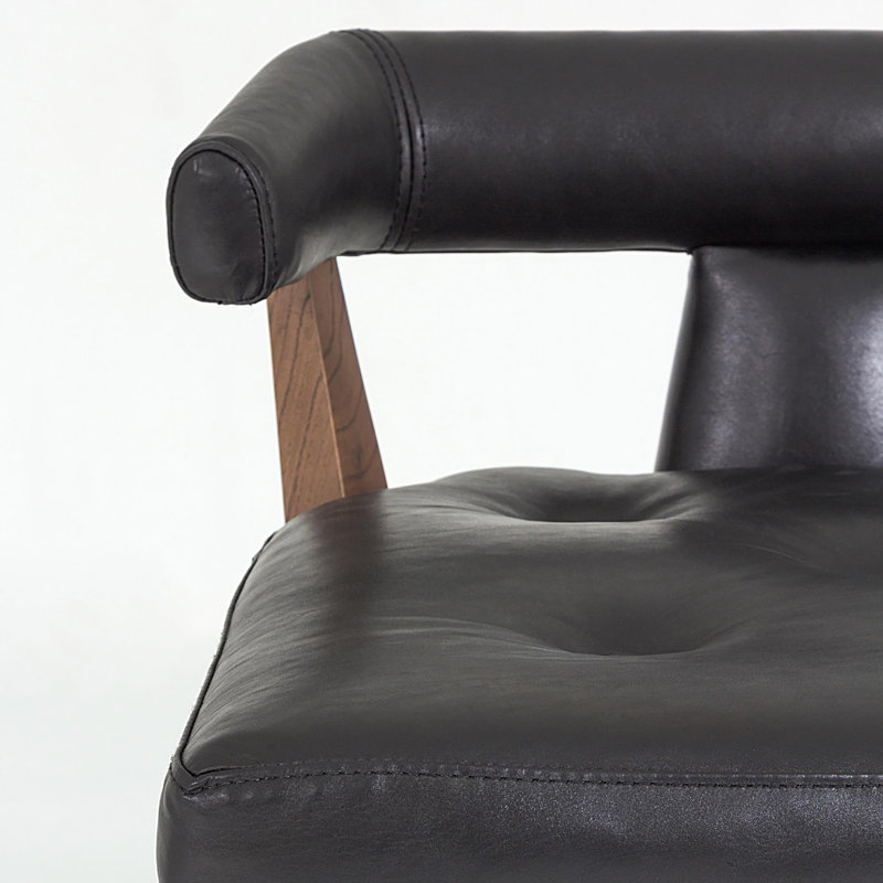 Moderno Stool, Black, Counter Stool (25" Seat Height)