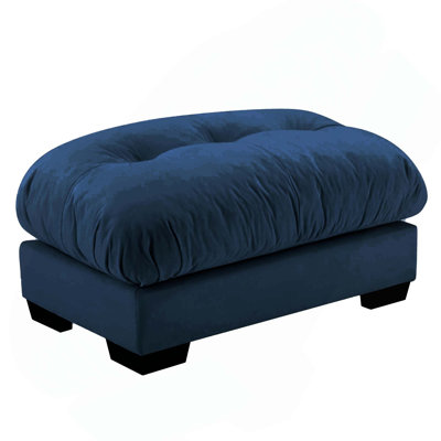 Repose-pieds rembourré en velours Modern