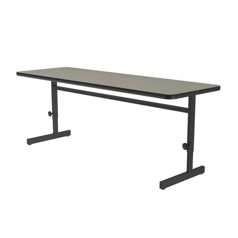 Metal Base Computer Desk, Savannah Sand, 29" H x 72" W x 24" D