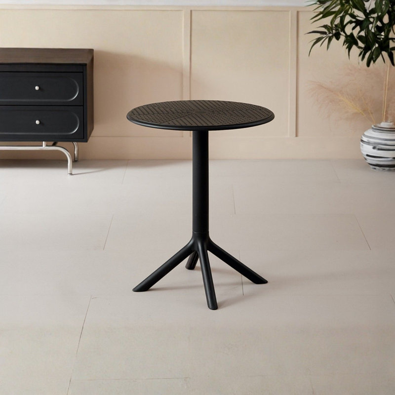 Table de salle à manger D23.5 "- Résistant aux rayons UV, à l'eau et à l'humidité (noir), Black