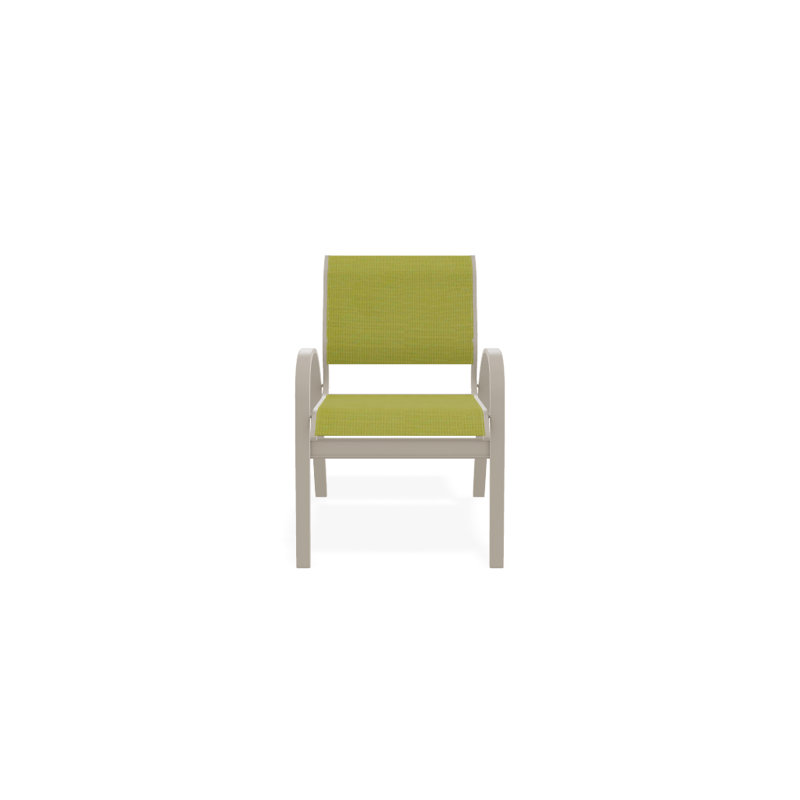 Chaise de patio empilable Hiraku, Lime 38D Sunbrella®, Désert texturé