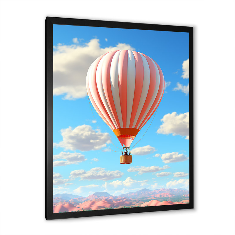 Vol en montgolfière et fantaisie, Cadre photo noir simple, H 40 po x l 30 po x P 1,5 po